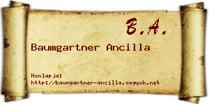 Baumgartner Ancilla névjegykártya